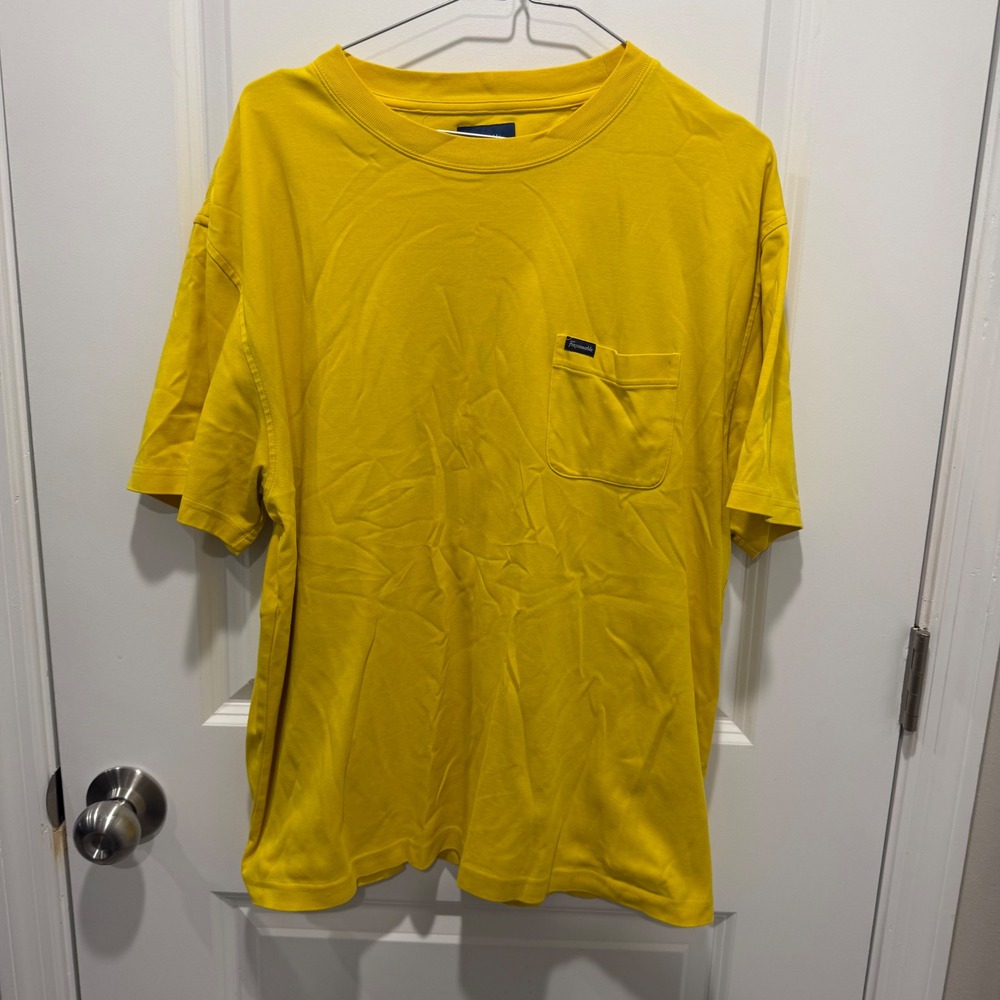 Façonnable Mens T-Shirt Pocket Classique Yellow L